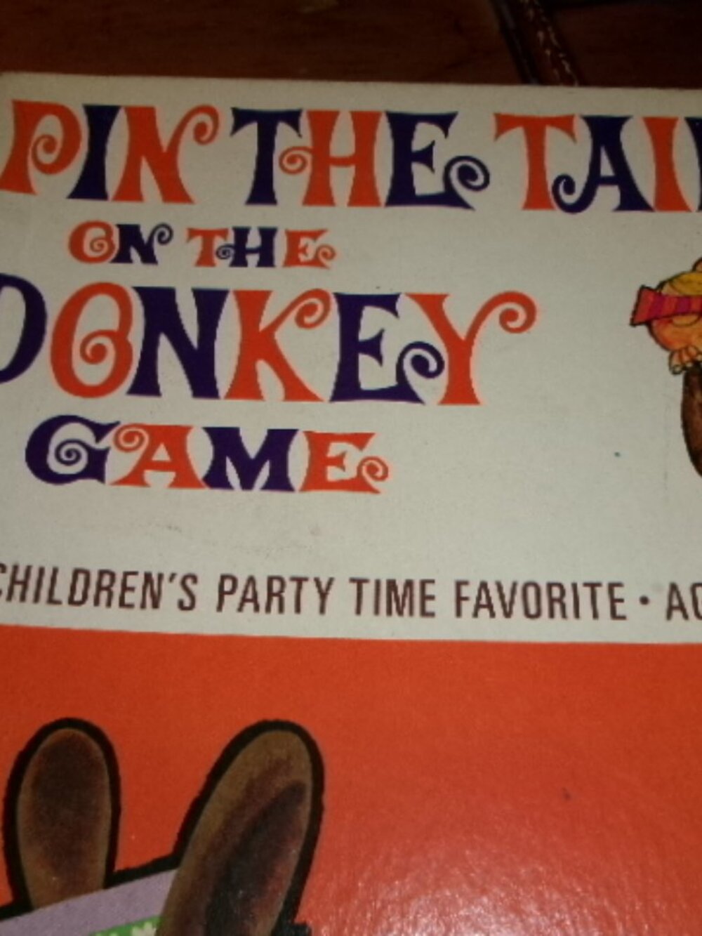 Vtg Whitman Classic 1970 pin the tale on the Donkey game box all EUC